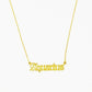 Old English Zodiac Necklace | Choose Your Sign
