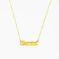 Old English Zodiac Necklace | Choose Your Sign