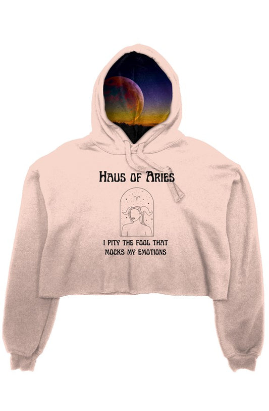 ARIES Cosmic Crop Hoodie in PEACH - MARS