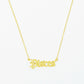 Old English Zodiac Necklace | Choose Your Sign