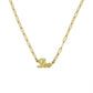 18k Gold Paperclip Chain Zodiac Necklace