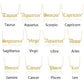 Old English Zodiac Necklace | Choose Your Sign