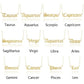 Old English Zodiac Necklace | Choose Your Sign