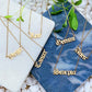 Old English Zodiac Necklace | Choose Your Sign