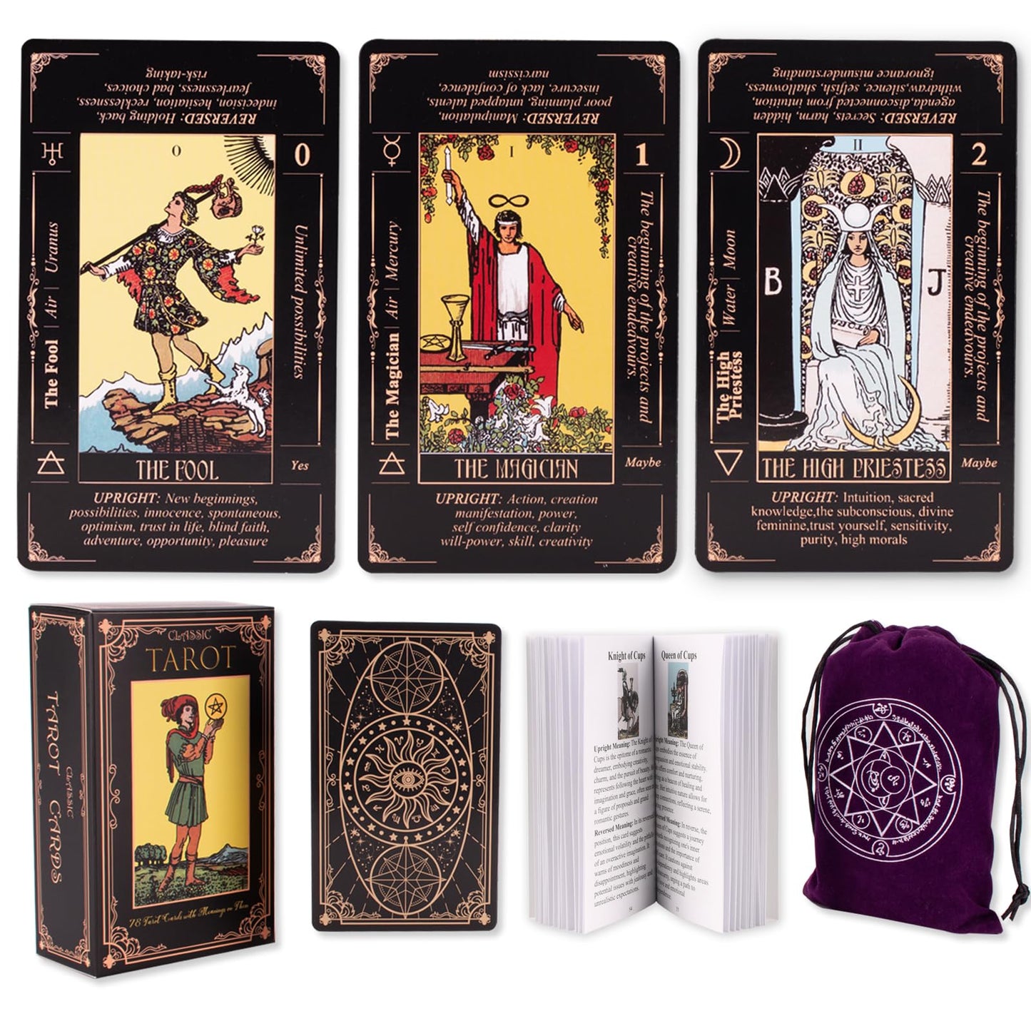 Tarot Cards for Beginners w/ Meanings on Them