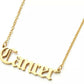 Old English Zodiac Necklace | Choose Your Sign