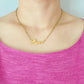 18k Gold Paperclip Chain Zodiac Necklace