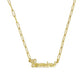 18k Gold Paperclip Chain Zodiac Necklace