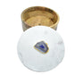 Goddess Divine Wooden Box with Marble Lid & Crystal Decor