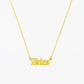 Old English Zodiac Necklace | Choose Your Sign