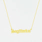 Old English Zodiac Necklace | Choose Your Sign