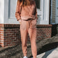 The Stevie | Cozy Loungewear Open Back Jogger Women's Set