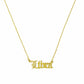 Old English Zodiac Necklace | Choose Your Sign