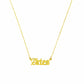 Old English Zodiac Necklace | Choose Your Sign