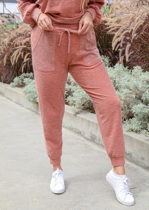 The Stevie | Cozy Loungewear Open Back Jogger Women's Set